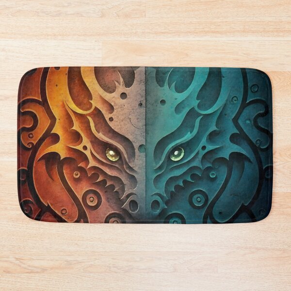 Item preview, Elvish Dragon Head Grunge Design  designed and sold by DragonRealms.