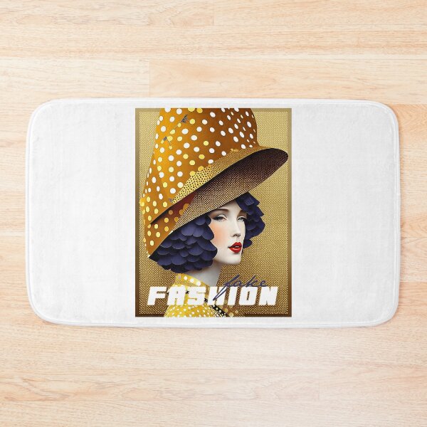 Item preview, Pretty woman in hat with gorgeous gold patterns - Fake Fashion designed and sold by BubblyDelight.