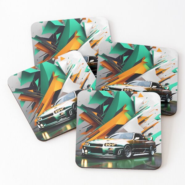 Item preview, Nissan Skyline GTR 34 Foil Design, Abstract Background designed and sold by Salimgor Hangaround Music.