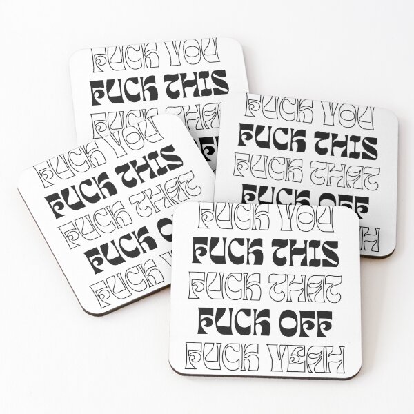 Item preview, Fuck you. Fuck This. Fuck That. Fuck Off. Fuck Yeah. Retro Typography designed and sold by Kozachka.