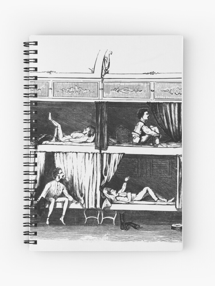 19th Century Sleeping Car" Spiral Notebook by ScienceSource | Redbubble