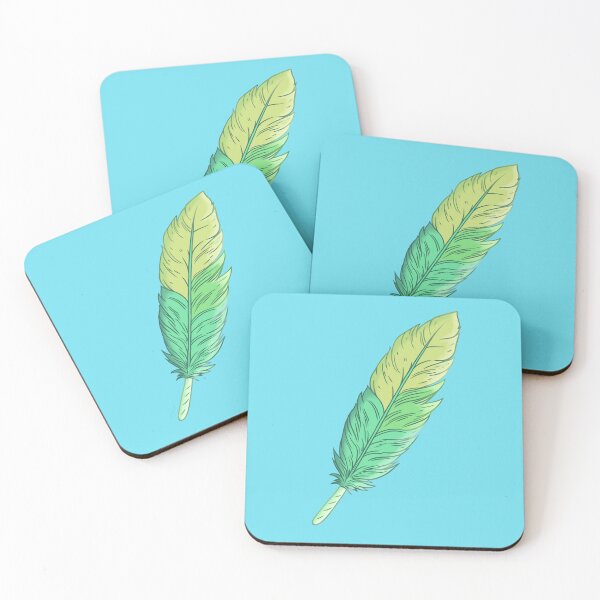 Item preview, Colorful feather Green designed and sold by TheFoxyWolfShop.