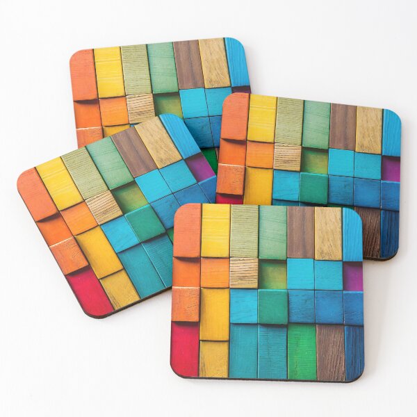 Item preview, Colorful background of multi colored wooden blocks designed and sold by Giuseppe Cammino.