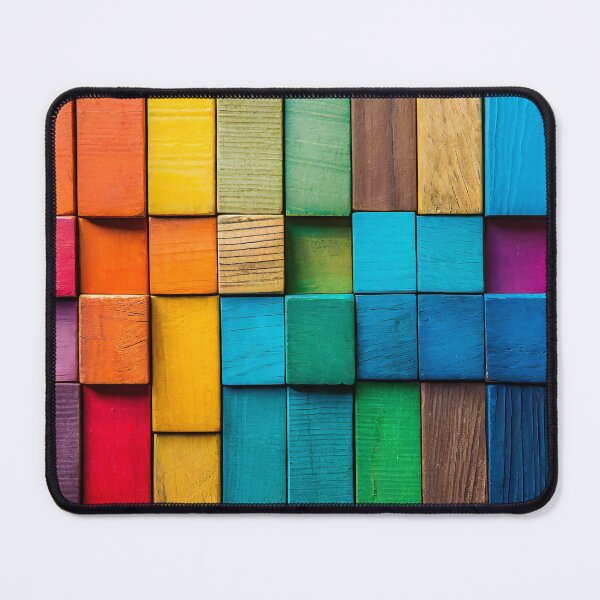Item preview, Colorful background of multi colored wooden blocks designed and sold by Giuseppe Cammino.