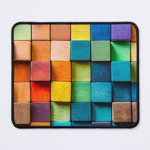 Item preview, Colorful background of multi colored wooden blocks designed and sold by Giuseppe Cammino.