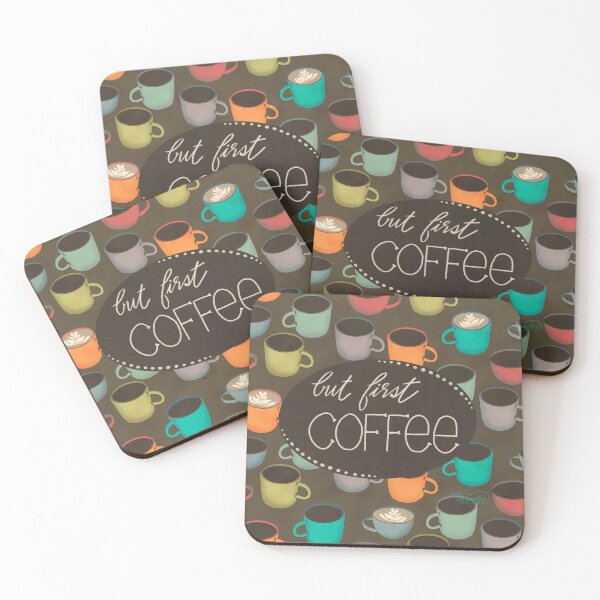Item preview, But First, Coffee - mocha designed and sold by Ella Scott.