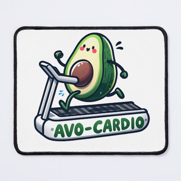 Item preview, Avo Cardio Avocado Running on a Treadmill designed and sold by DetourShirts.
