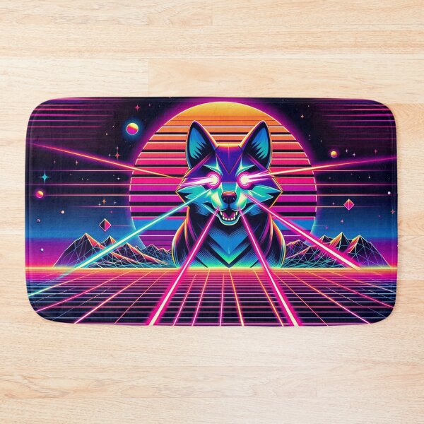 Item preview, Synthwave Laser Space Dog designed and sold by Zestpond.