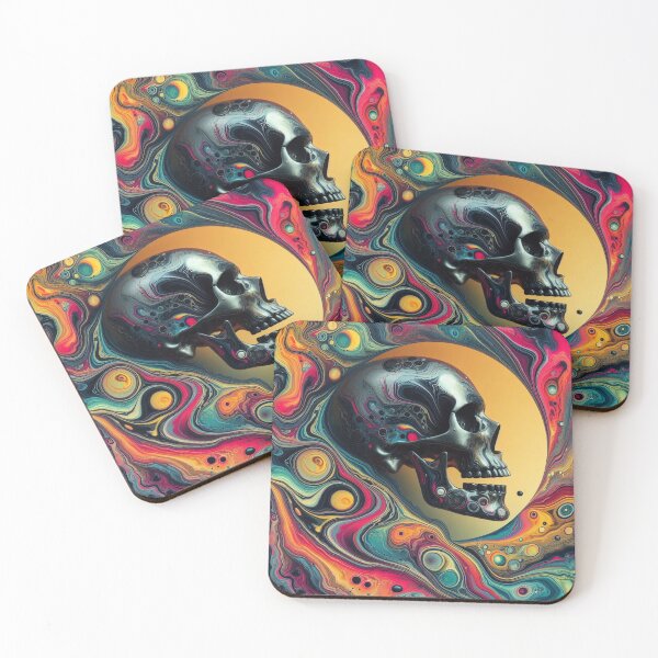 Item preview, colorful skull designed and sold by MahmodArt.