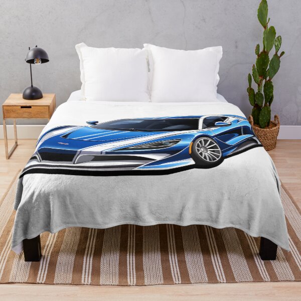 Item preview, Impressive Blue McLaren with White Stripes: The essence of elegance and speed! designed and sold by Cr-AI-tive.