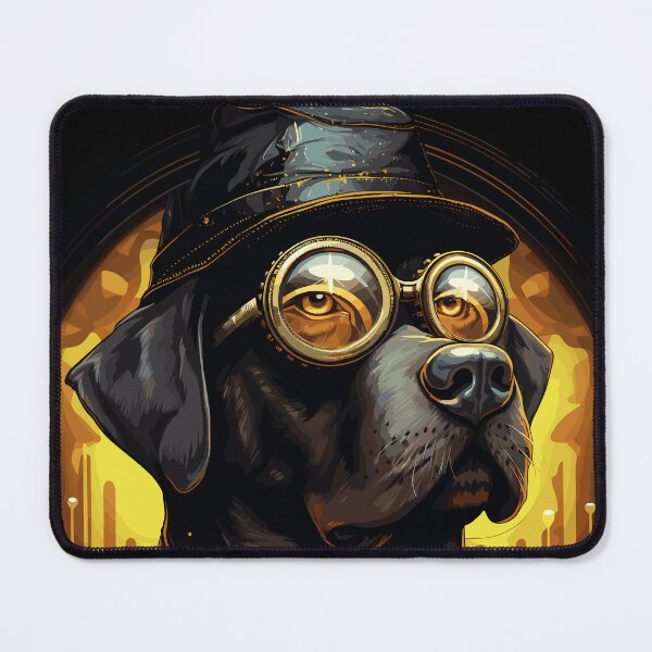Item preview, Steampunk Labrador Dog in Cartoon Aviator Style designed and sold by EternalDelight1.