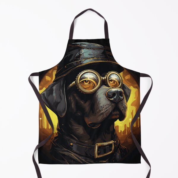 Item preview, Steampunk Labrador Dog in Cartoon Aviator Style designed and sold by EternalDelight1.