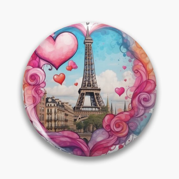 Item preview, Parisian Love: Eiffel Tower in Ink Heart designed and sold by GraffitiBoss.