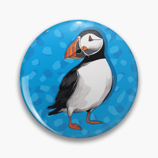 Item preview, Puffin from Iceland on the blue background designed and sold by YourMaps.