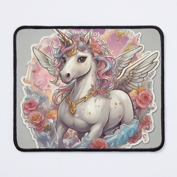 Item preview, Unicorn with wings among roses designed and sold by abdelaziz0.
