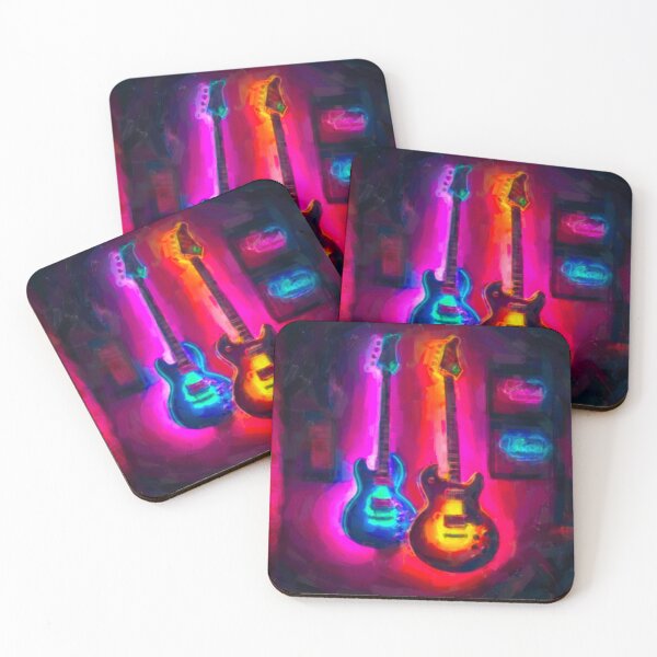 Item preview, Bluesy Rock guitars and neon designed and sold by FabFreakShop.