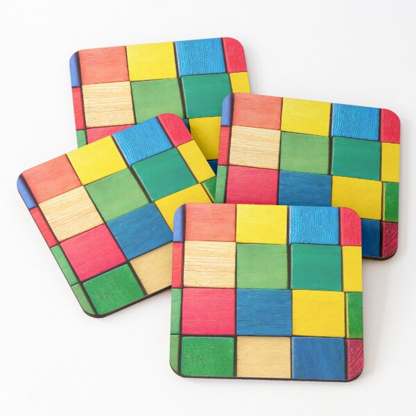Item preview, Colorful background of multi colored wooden blocks designed and sold by Giuseppe Cammino.
