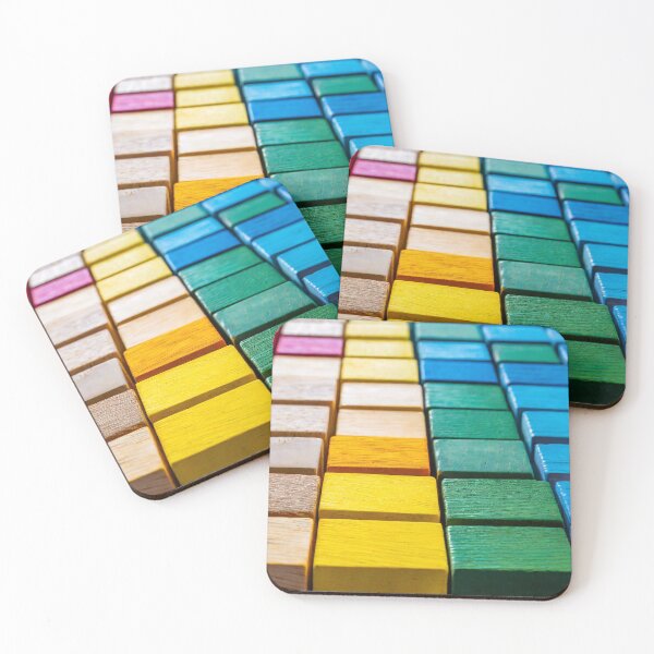 Item preview, Colorful background of multi colored wooden blocks designed and sold by Giuseppe Cammino.