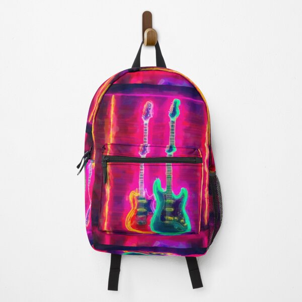 Item preview, Electric guitars in neon light frame painting designed and sold by FabFreakShop.