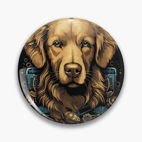 Item preview, Steampunk Golden Retriever Dog designed and sold by EternalDelight1.