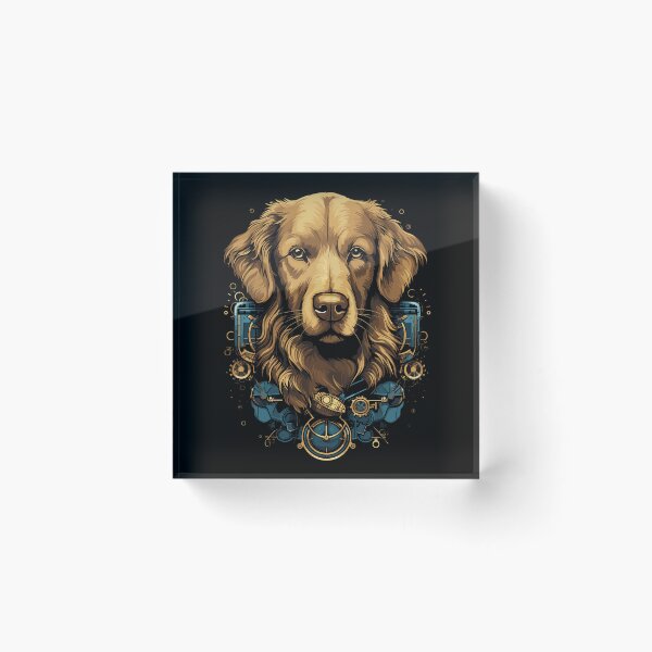 Item preview, Steampunk Golden Retriever Dog designed and sold by EternalDelight1.