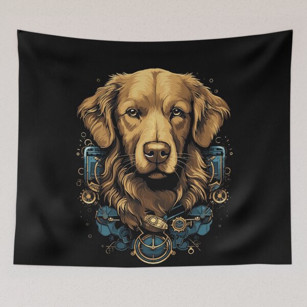 Item preview, Steampunk Golden Retriever Dog designed and sold by EternalDelight1.