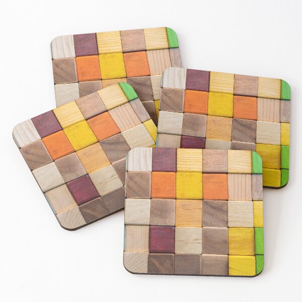 Item preview, Colorful background of multi colored wooden blocks designed and sold by Giuseppe Cammino.