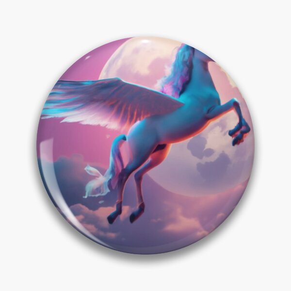 Item preview, Unicorn flying at night under the moon designed and sold by abdelaziz0.