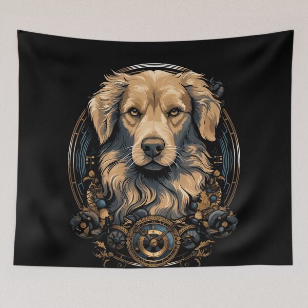 Item preview, Steampunk Golden Retriever designed and sold by EternalDelight1.