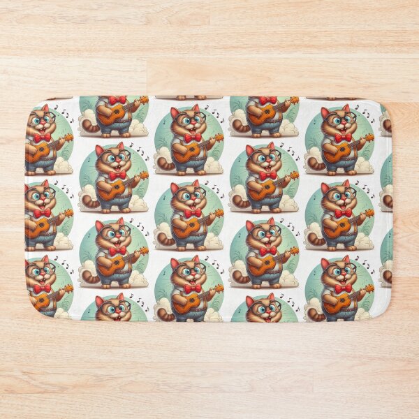 Item preview, Cat playing guitar 2 designed and sold by NaphDesigns.