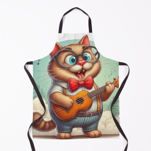 Item preview, Cat playing guitar 2 designed and sold by NaphDesigns.