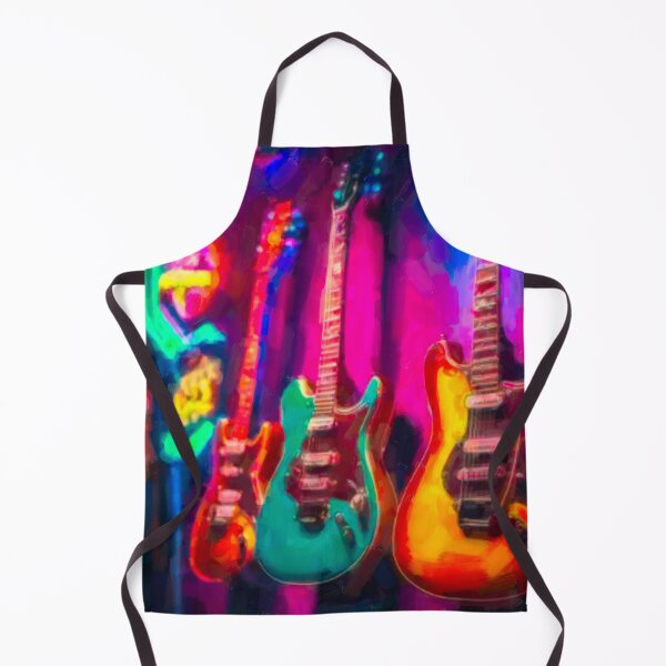 Item preview, Electric guitars in in bar painting designed and sold by FabFreakShop.