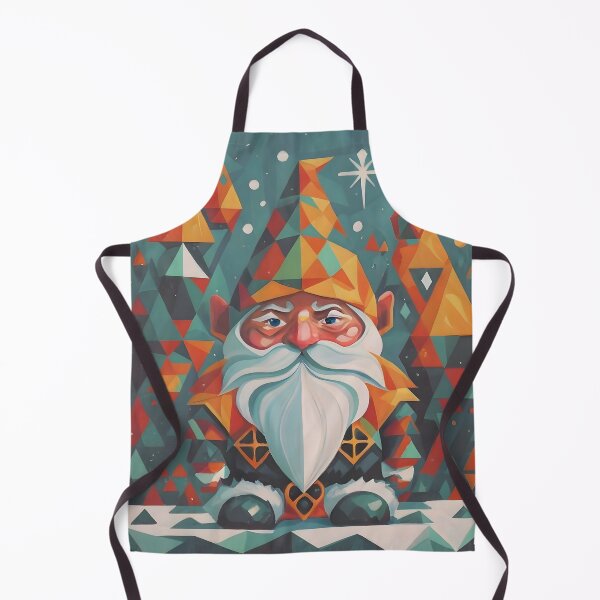 Item preview, Abstract Winter Orange Geometric Gnome designed and sold by DragonRealms.