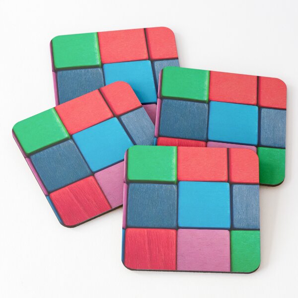Item preview, Colorful background of multi colored wooden blocks designed and sold by Giuseppe Cammino.