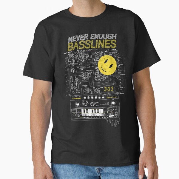 Item preview, 303 / Never Enough Basslines designed and sold by synthshirts.