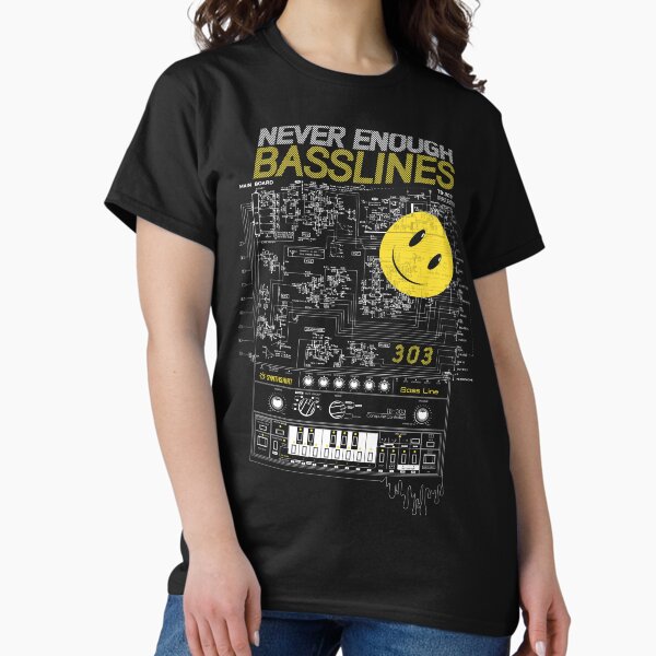 Item preview, 303 / Never Enough Basslines designed and sold by synthshirts.