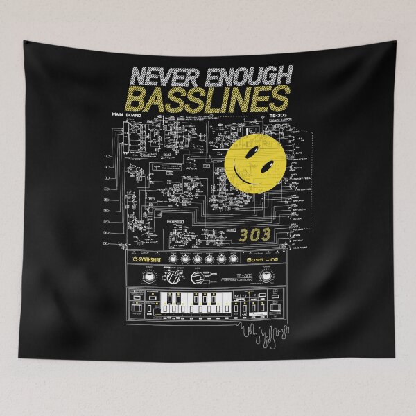 Item preview, 303 / Never Enough Basslines designed and sold by synthshirts.