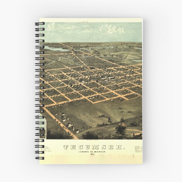 Item preview, Tecumseh, Michigan (1868) designed and sold by allhistory.
