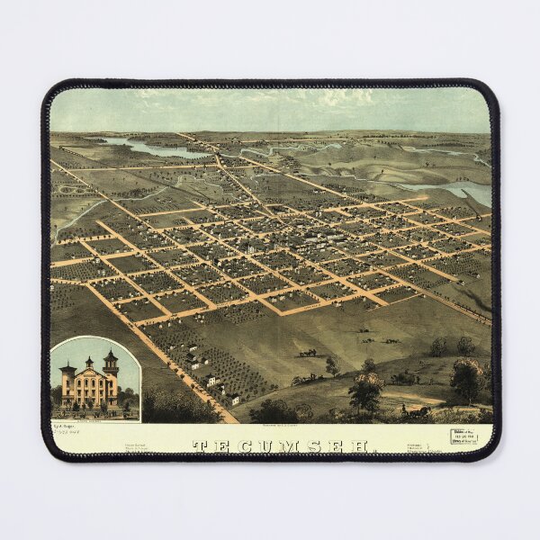 Item preview, Tecumseh, Michigan (1868) designed and sold by allhistory.
