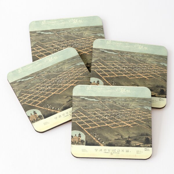 Item preview, Tecumseh, Michigan (1868) designed and sold by allhistory.