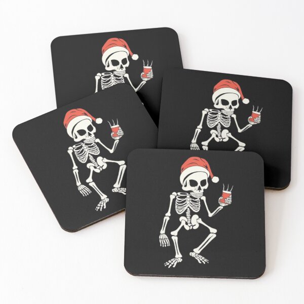 Item preview, Skeleton Santa Hat Drinking Coffee Funny Christmas Gifts designed and sold by SlocifieShop.