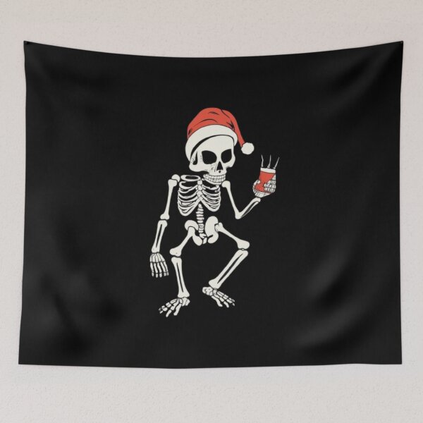 Item preview, Skeleton Santa Hat Drinking Coffee Funny Christmas Gifts designed and sold by SlocifieShop.