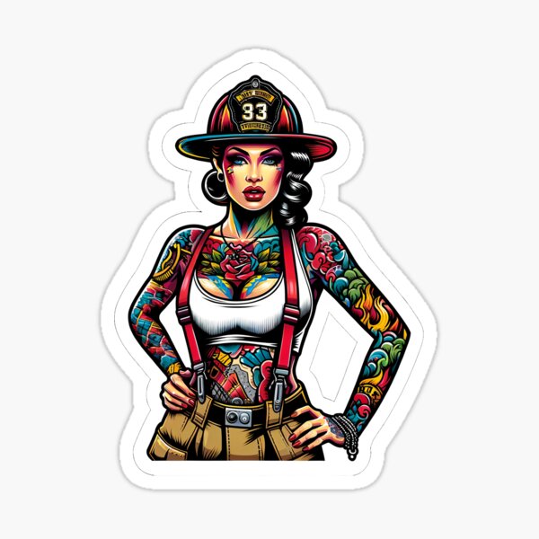 Item preview, Pinup Firefighter designed and sold by PinUpPizzazz.