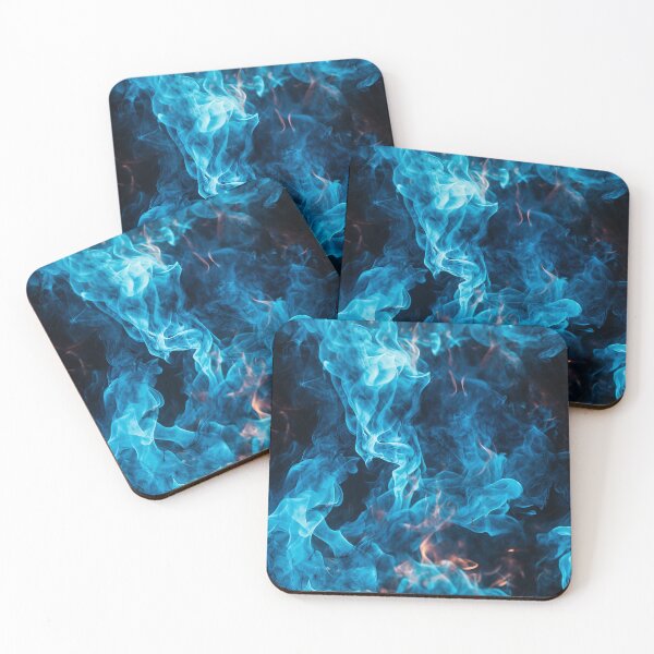 Item preview, Cyan Smoke and Fire in Colors pattern designed and sold by Reichcorp.