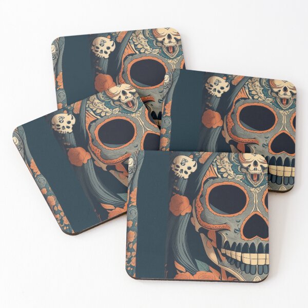 Item preview, colorful skull designed and sold by MahmodArt.