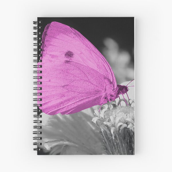 Item preview, Pink Butterfly on Black and White Flower designed and sold by Ewa Miller.