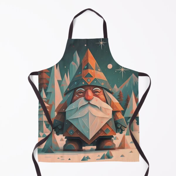 Item preview, Abstract Winter Orange Geometric Gnome designed and sold by DragonRealms.
