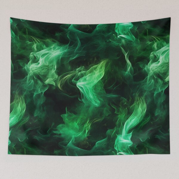 Item preview, Green Smoke and Fire in Colors pattern designed and sold by Reichcorp.
