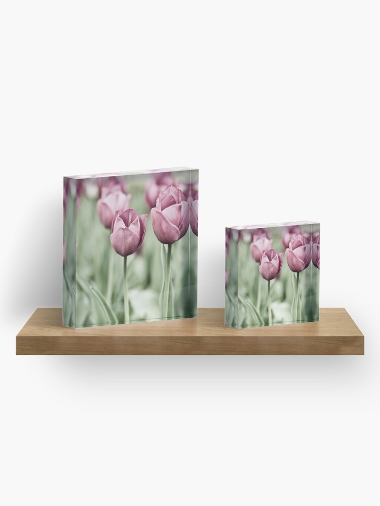 Alternate view of Tulip Garden Acrylic Block