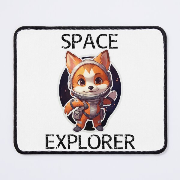 Item preview, Red Fox Astronaut - Space Explorer (Black Lettering) designed and sold by VelvetRoom.